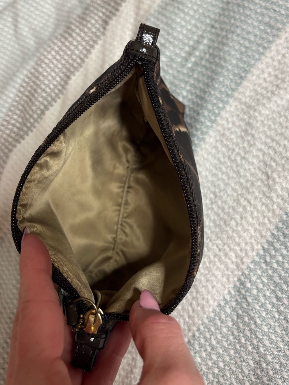 Coach Leopard Print Small Zip Pouch - Picture 4 of 4